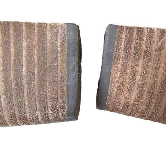 Vince Camuto Peep Toe Stacked Block Heel Faux Suede Sling Back Sandals Size 7.5 - Picture 8 of 12